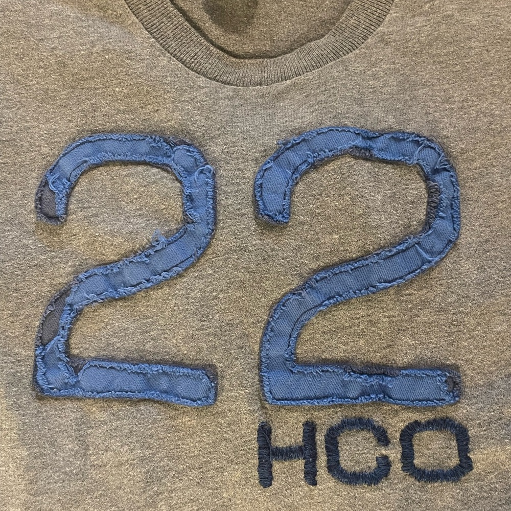 HCO Gray tshirt with Blue 22 Design size small
